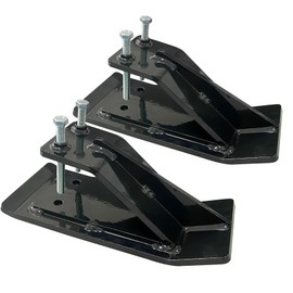 C CLINK Tractor Bucket Protector, 2 Ski Edge Protectors, Lawn Groomer Anti-Skid Protector Anti-Skid Edge Protector Heavy Duty Steel Bucket Attachment,Black