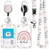 Be Kind Lanyards for Id Badges, Cute Rainbow Badge Reel