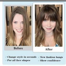 100% Human Hair REMY Air Fringe Clip In Side Thin HUMAN Hair Fringe (Natural Black)