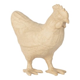 Decopatch SA228C - 19cm Hen to decorate in Brown Paper Mache - Room Decoration - DIY and Creative Hobbies - 18x8.5x19 cm
