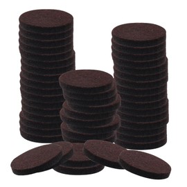 Rierdge 48 Pcs 1-1/2”/38mm Felt Furniture Pads Brown Round Self Adhesive Furniture Pads 5mm Thick Anti Scratch Floor Protectors for Furniture Feet Chair Legs