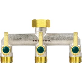 3/4 Inch Garden Hose splitter,Designed for installing multiple irrigation system timers,Suitable for high water pressure faucet manifolds - Freeze and rust resistant Full Flow 3 way valves