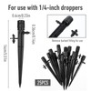 25 Pcs Drip Irrigation Emitters Adjustable 360 Degree Water Flow
