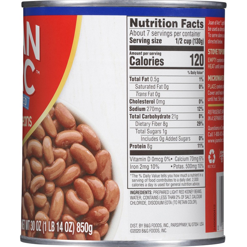 Joan of Arc Beans, Light Red Kidney, 30 Ounce