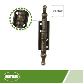 amig 100mm x 10mm Decorative Removable Zamak Leather Hinge, Folding Cupboard Door Cabinet Furniture