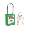 sourcing map Lockout Tagout Safety Padlock 1-1/2-Inch Steel Shackle Keyed