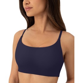 PAVOI ACTIVE Thin Spaghetti Strap Sports Bra for Women - Medium Support Buttery Soft Scoop Neck Workout Yoga Bras - FlexFlow, Twilight, Medium