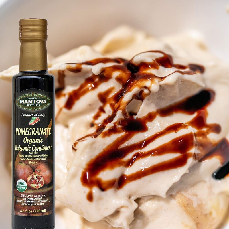 Mantova Organic Pomegranate Balsamic Vinegar of Modena, Perfect for Salad
