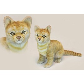 Sitting Ginger Tabby Kitten Plush Soft Toy by Hansa 6575 24cm