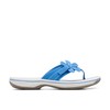 Clarks Chanclas Brinkley Flora para mujer, azul Synthetic, 6 US
