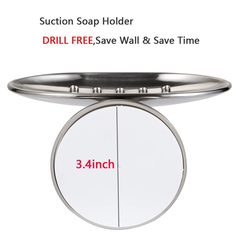 JiePai Suction Cup Soap Dish Elegant Suction Cup Soap Holder