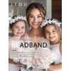 IYOU Flower Girl Headpiece White Seashell Pearl Headbands Floral Communion