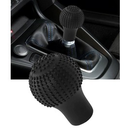 Flaconi Car Shift Knob Cover,Shift Knob Cover,Shifter Cover,Gear Shift Knob Cover,Gear Shift Cover,Car Gear Shift Cover,Gear Shifter Cover,Suitable for Most Model of Cars Trucks SUVs(Black)