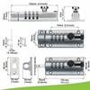 KEZZON Heavy Duty 4-Digit Combination Locking Bolt - Reinforced Zinc
