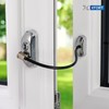 XFORT Viper Key Locking Cable Window Restrictor in Polished Chrome,