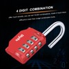 Combination Padlock, Diyife 4 Digit Heavy Duty Padlock Weatherproof Outdoor