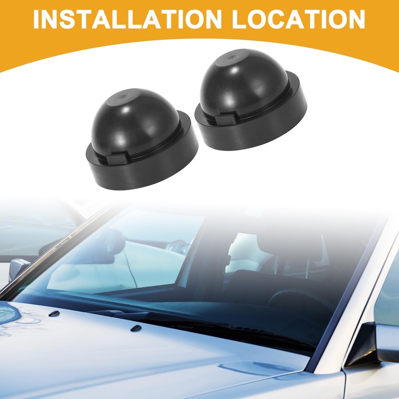Partuto 2 Pcs Universal Car Headlight Dust Cover - Rubber