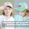 CHUANGLI Kids American Flag Baseball Cap Boys Girls Mesh Baseball