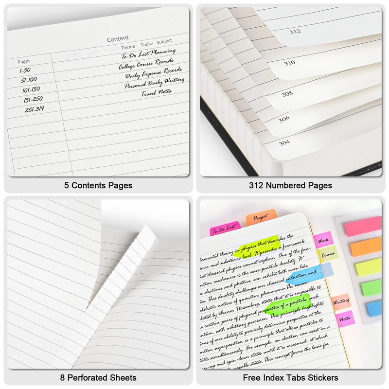 College Ruled Notebook, Lined Journal Notebook (Purple, A5)