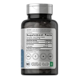 Horbaach Zinc Carnosina Carnosine 84 Mg Con 120 Cápsulas Sabor Sin Sabor