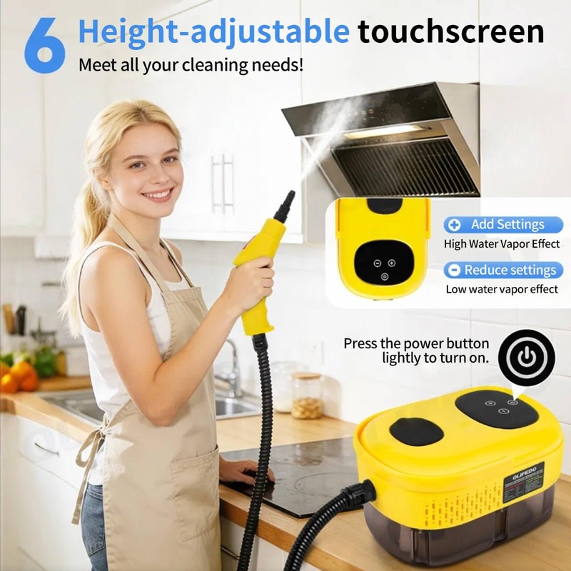 Steam Cleaner,15s Heat-Up 6-Level Adjustable, 2500W Handheld Steam Cleaner for