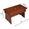 Peaceful Classics Step Stool Solid Oak, Handmade Amish Footstool for