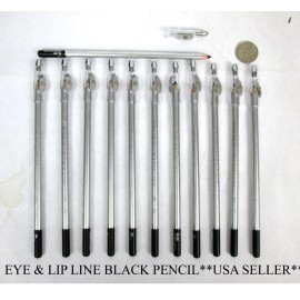 LOT OF 36--Black Eyeliner Pencil  With Sharpner cosmetic -EP72B