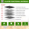LOJGOAY Fireproof Document Bag - with 5200°F Heat Insulated, Waterproof