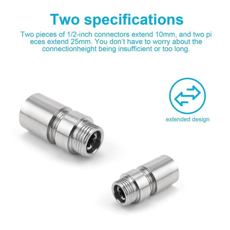 0XBIT Tap Extension 1/2 Inch 4-Piece Extension for Threaded Connection