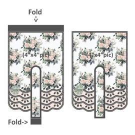 Matty’s Crafting Joy Decorative Square Waterfall Flap Die Cut Set of 4, Scalloped Dies, Nesting Metal Cutting Dies for Scrapbook Albums and Journals, Paper Crafting, Scrapbooking Supplies