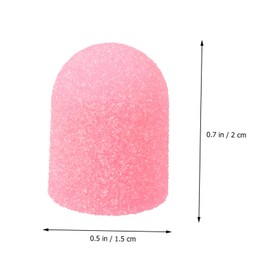 Healvian 30pcs Nail Art Sanding Caps Polisher Caps for Manicure Easy to Use Lightweight for Nail Care for Home Grit with Sanding Drum