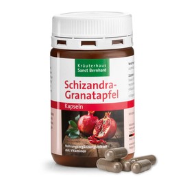 Sanct Bernhard Schizandra Pomegranate Capsules with Ellagic Acid, Vitamin B6, B12, Folic Acid 90 Capsules