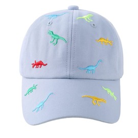 imKutie Baby Baseball Cap Cute Embroidered Dinosaur Boys Girls Beach Sun Hats Adjustable Toddler Hat UPF 50+ for 1-4 Years Blue