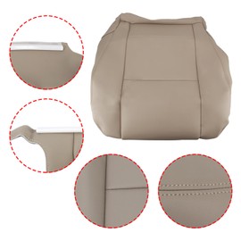 Carbhub Leather Seat Cover Tan for Tundra 2000-2004 for Sequoia 2000-2007 Driver & Passenger Leather Seat Cover