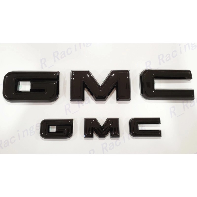 Auto OVERLAY Front & Rear Gloss Black Emblem Overlay Fit