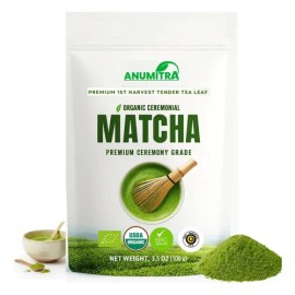 Anumitra Té Verde Matcha Premium Orgánico En Polvo 99,5 G