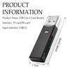 USB 3.0 Card Reader Adapter,Black High-speed SD Card Reader 2-in-1