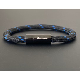 Sailing Rope Bracelet Black Women's Men's Braided Rui Nautical with Magnetic Closure Rope Bracelets Maritime Surfer Bracelet Galeara, Nylon