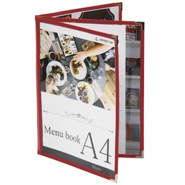 PRO-MA4-6 Menu Book, 6 Pages (3 Sheets 6 Sides), A4 Size, Medium Bound