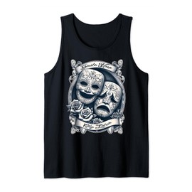 SMILE NOW CRY LATER Retro Gothic Cholo Gangster Chicano Art Tank Top