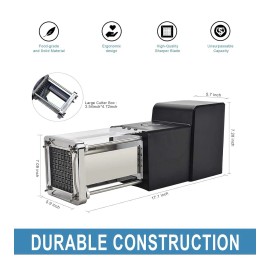 Sopito Electric French Fry Cutter, Stainless Steel Potato Cutter with 1/2 & 3/8 Blade