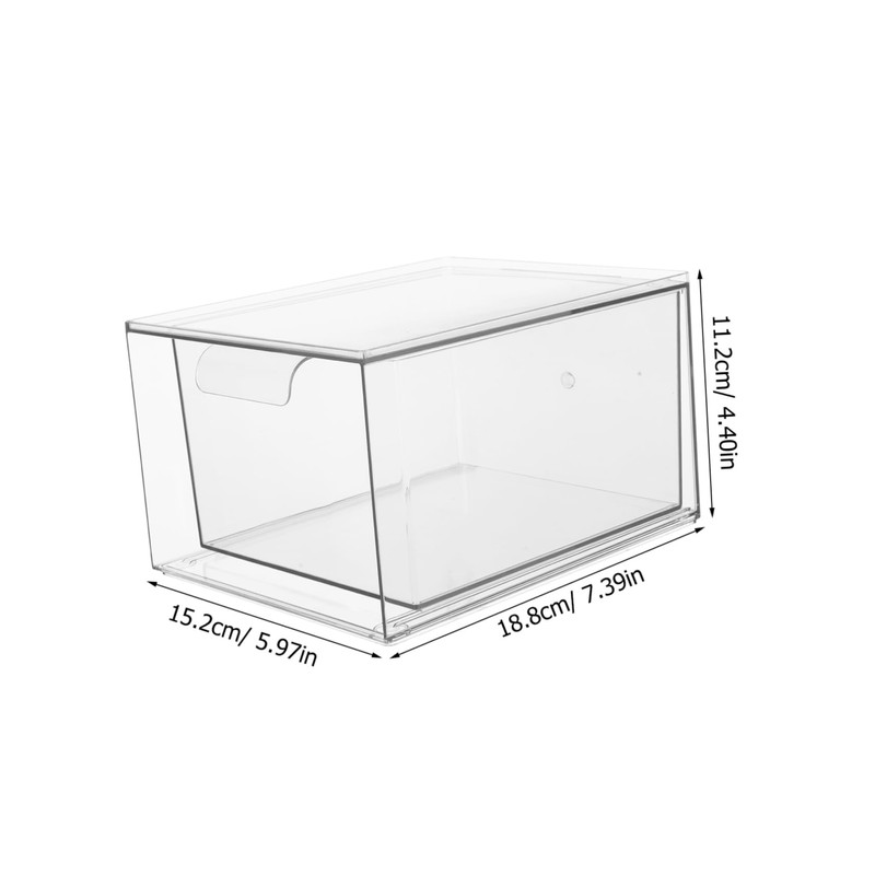 Operitacx Bathroom Drawer Organiser Stackable Acrylic Makeup Storage Box Dustproof