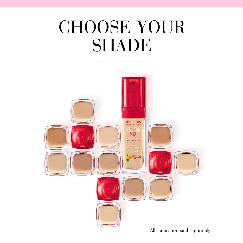 Bourjois Healthy Mix Anti-Fatigue Medium Coverage Liquid Foundation 52 Vanilla,