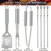 Heavy Duty BBQ Grill Tools Set, 20 Pieces, Stainless Steel