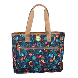 Lily Bloom Pattern 14 Inches Handbag for Women, Large Capacity Tote Bag Satchel Shoulder Bag