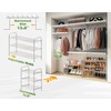 SKIKEN 3-Tier Stainless Steel Shoe Rack - 4-Rod Extendable &