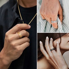 Celtic Triple Knot Rings Size 12 Irish Jewelry Black Gothic Thumb Ring