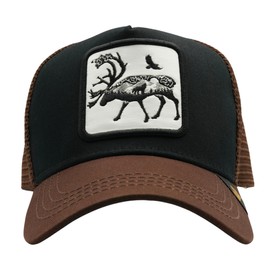 Gorra Hombre Mujer Visera Curva Beisbol Parche Animales Trucker Camionero con Malla Ajustable y Juvenil para Deportes Aire Libre, Regalo Unisex, Accesorio Moda, BBERIZOS (Poliéster, AlceNgo/Cafe/Cafe)