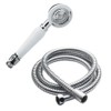 Taps2Traps® Victorian Style Traditional Shower Handset White & Chrome Bathroom