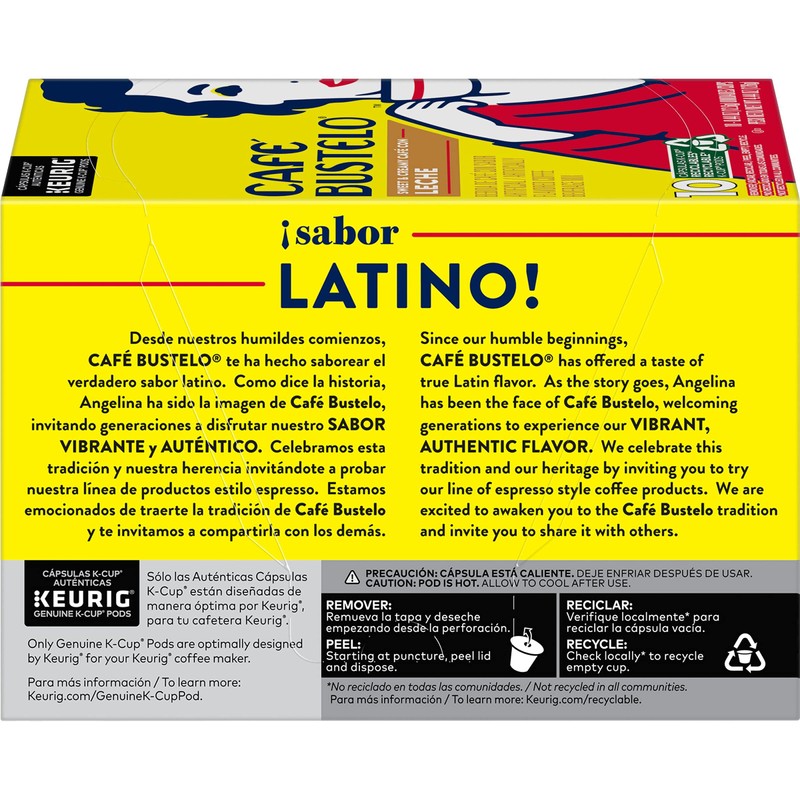 Café Bustelo Sweet & Creamy Café con Leche Coffee, 10